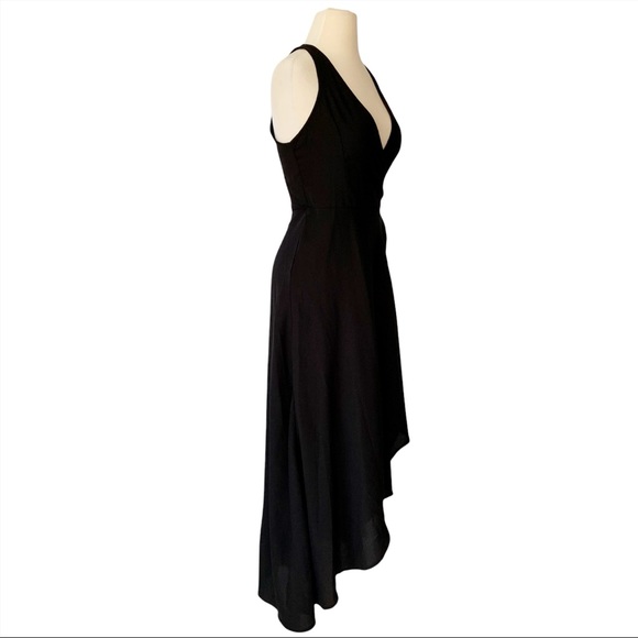 Abercrombie & Fitch black high low wrap dress size XS - Picture 3 of 5